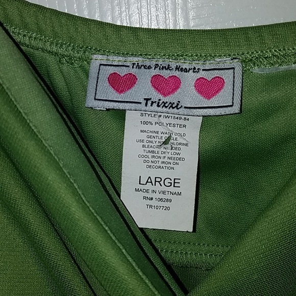 Three Pink Hearts Trixxi Green blouse - Picture 3 of 8
